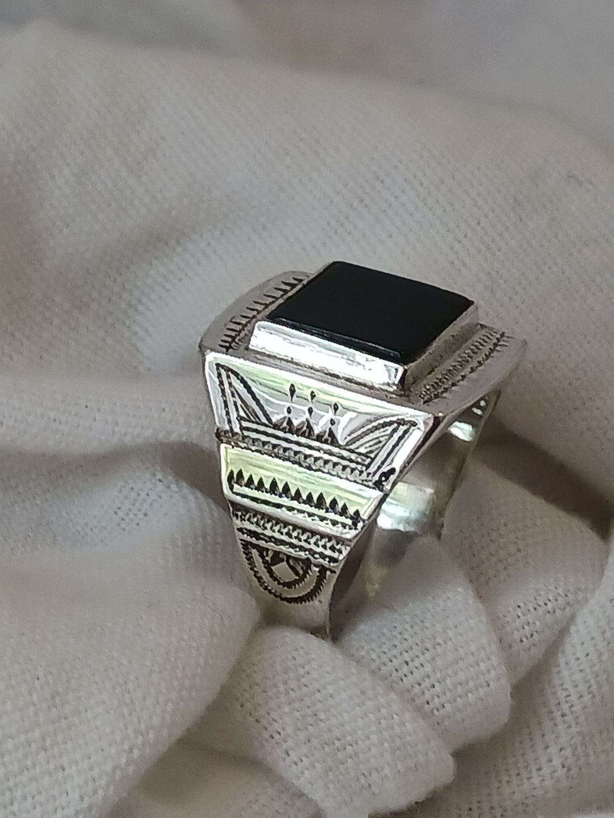 Bague touareg en argent massif