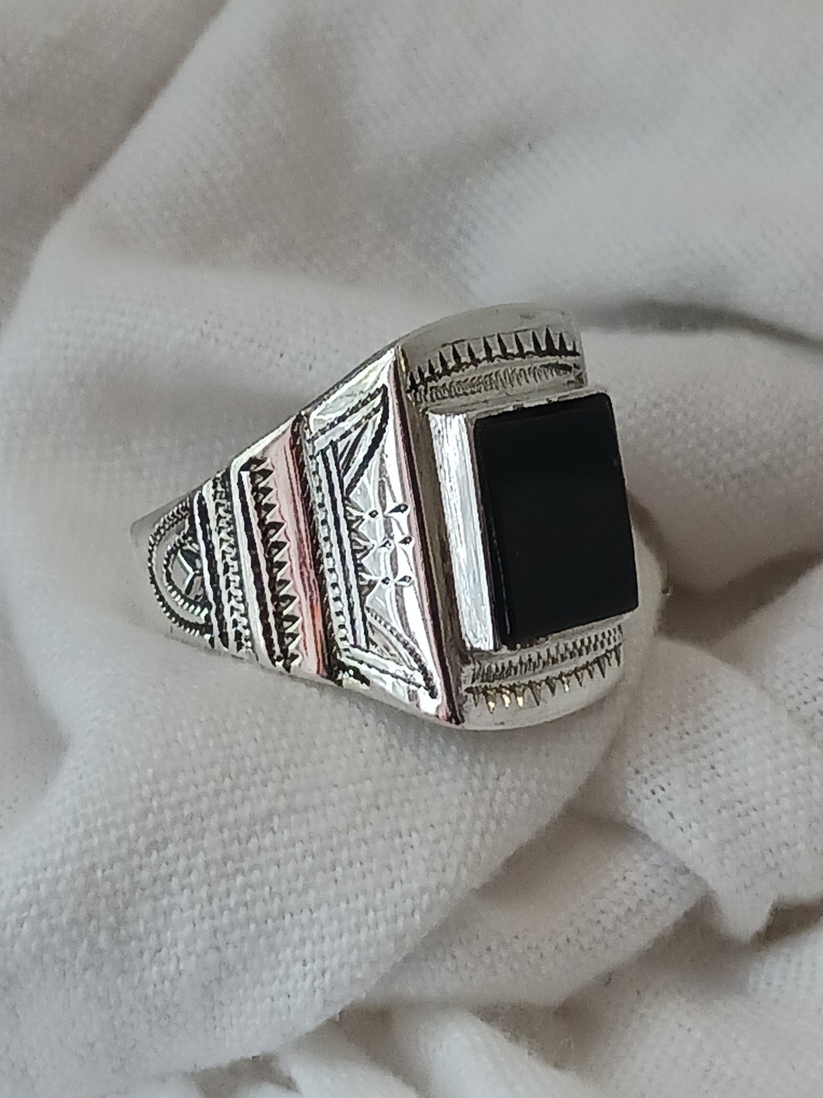 Bague touareg en argent massif