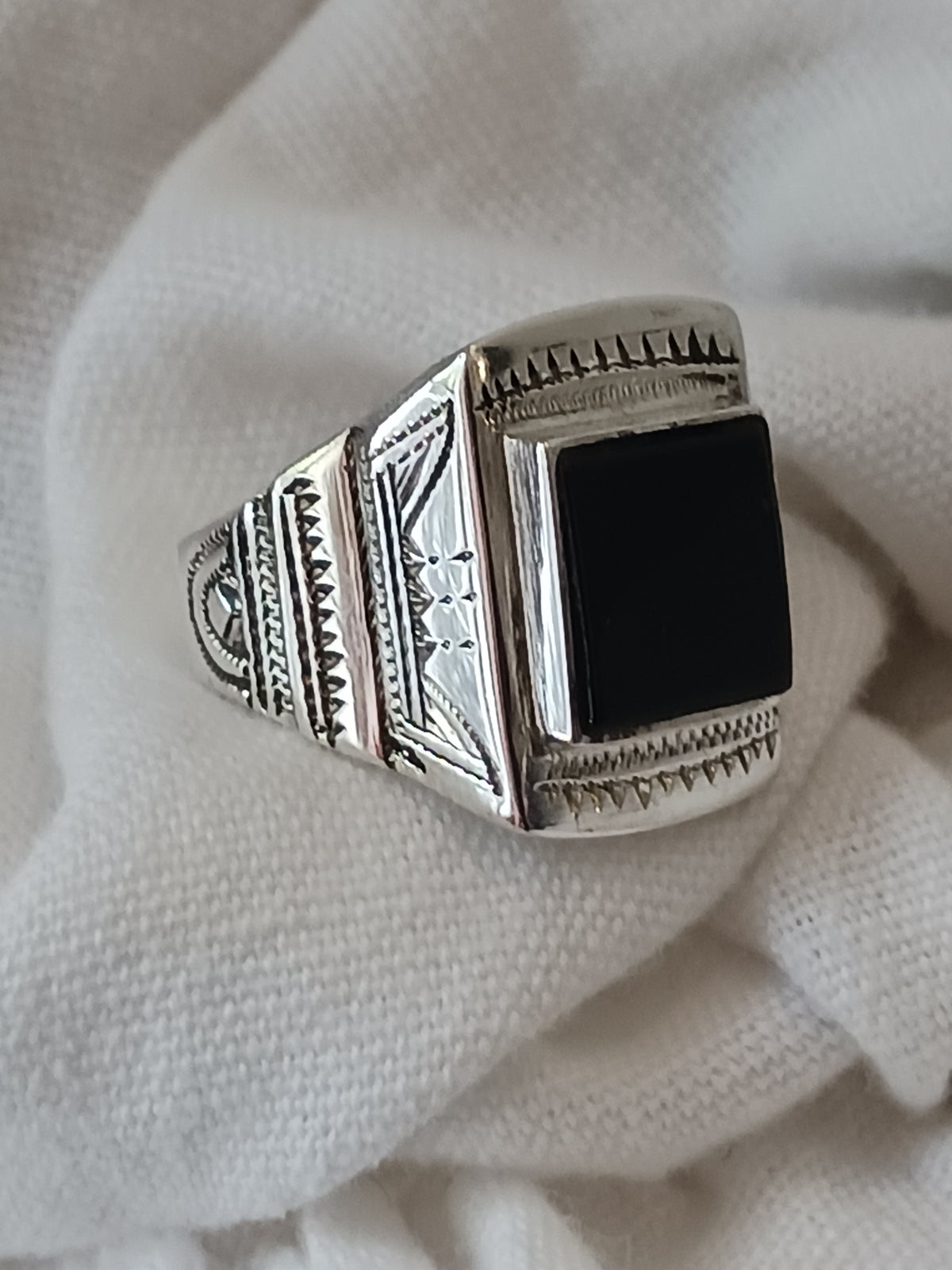Bague touareg en argent massif