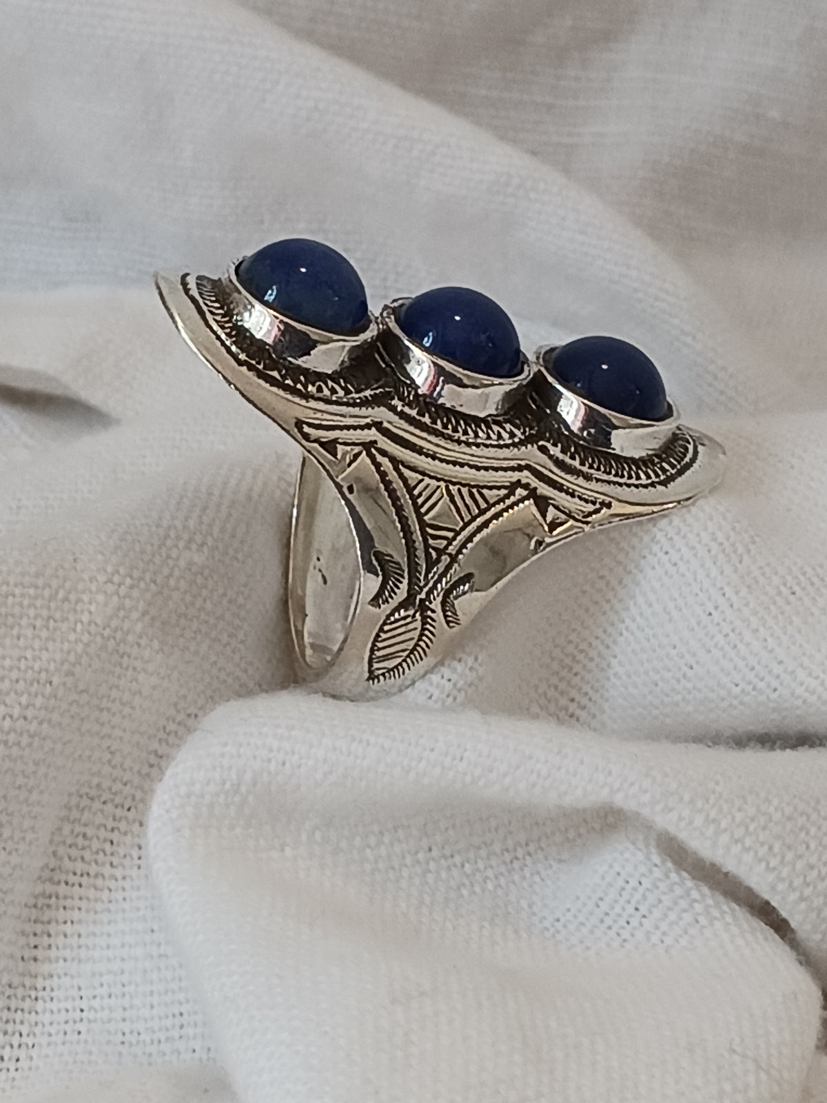 Bague touareg en argent massif