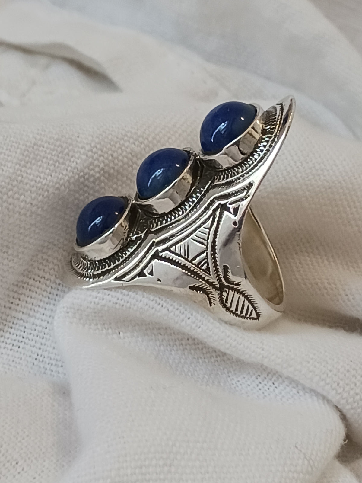 Bague touareg en argent massif