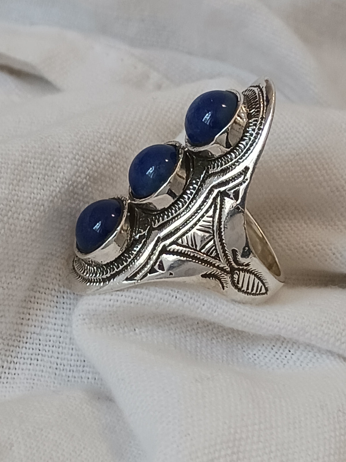 Bague touareg en argent massif