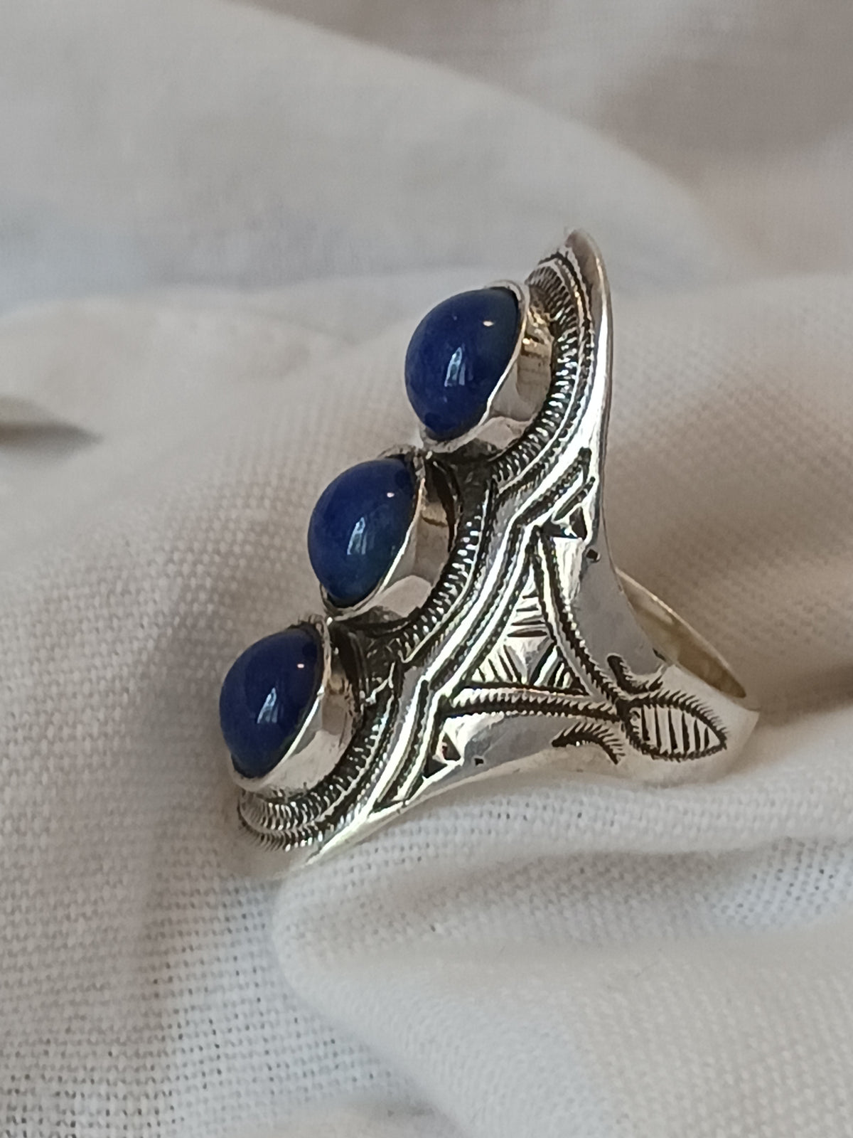 Bague touareg en argent massif
