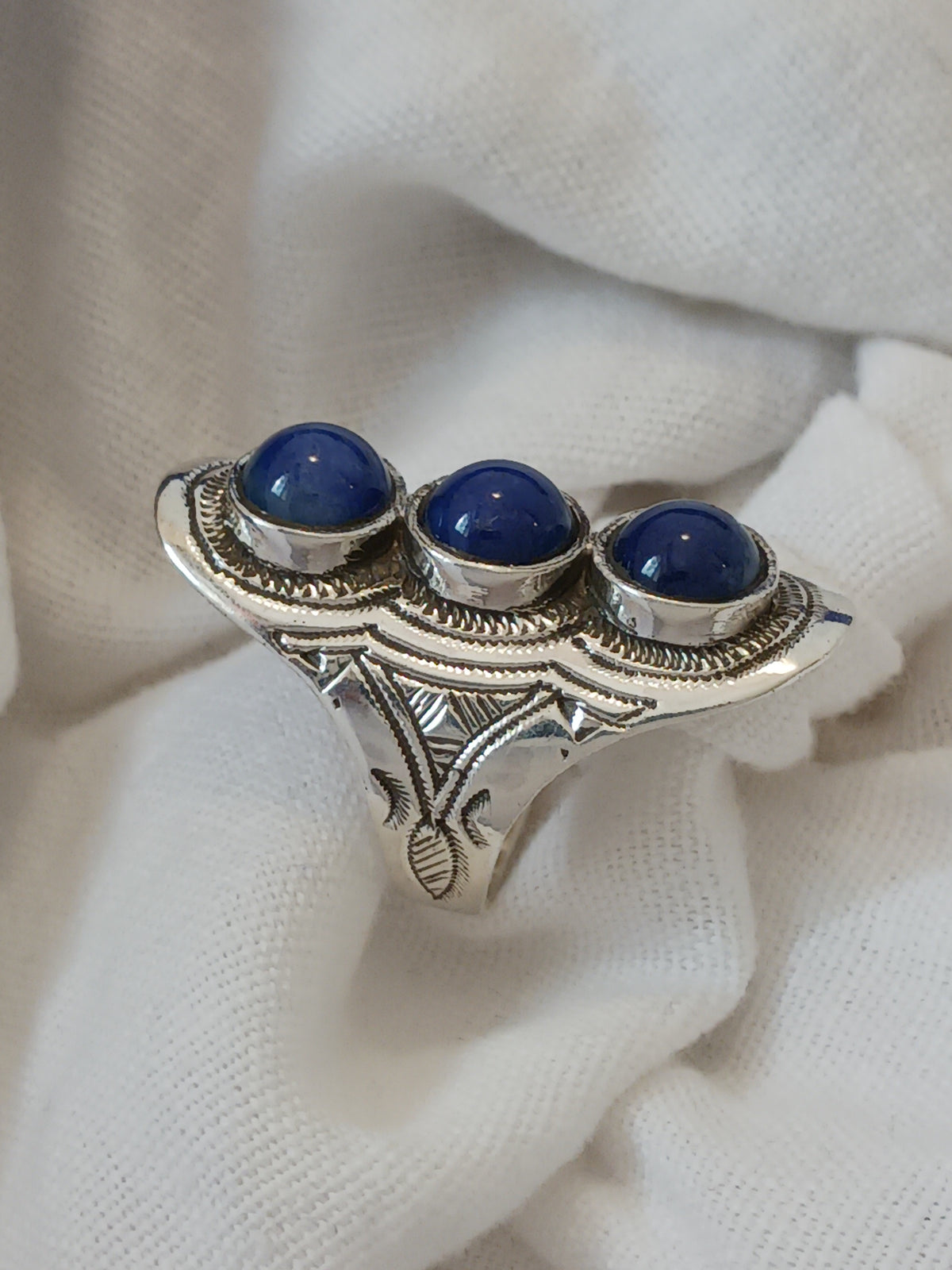 Bague touareg en argent massif