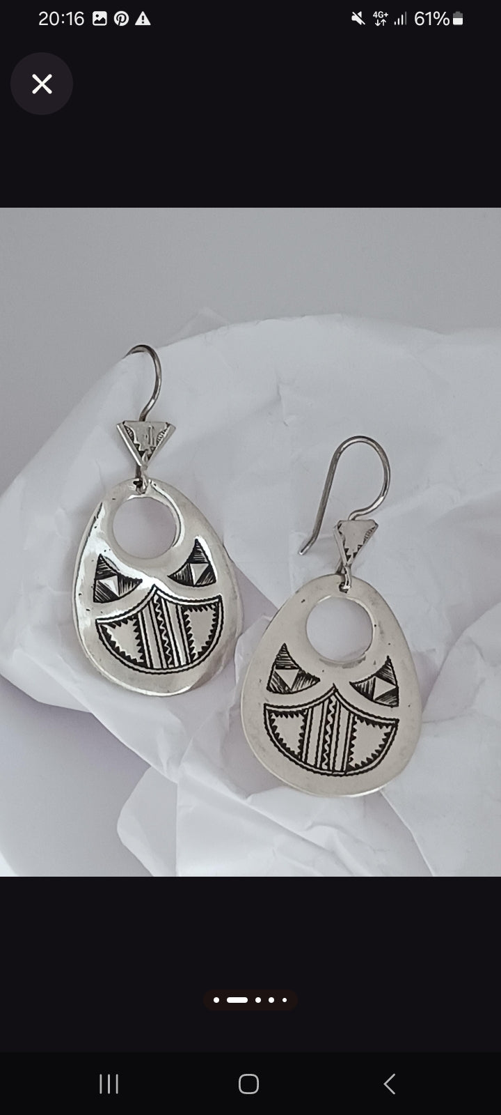 Boucles d'oreilles touareg en argent massif