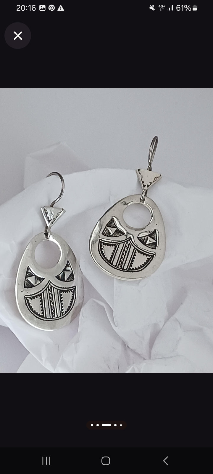Boucles d'oreilles touareg en argent massif