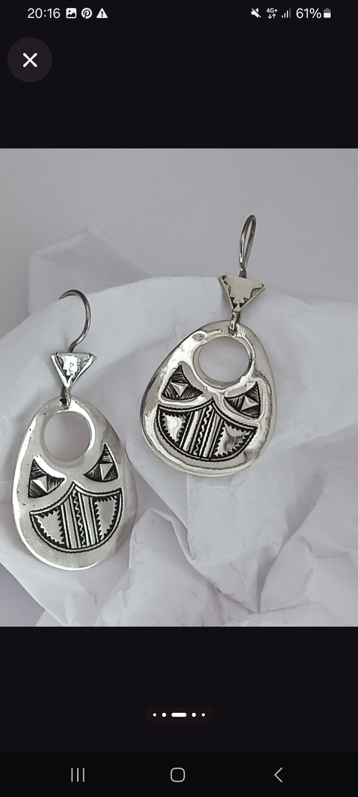 Boucles d'oreilles touareg en argent massif