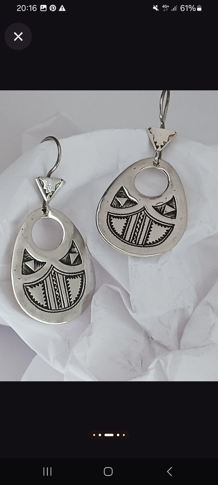 Boucles d'oreilles touareg en argent massif