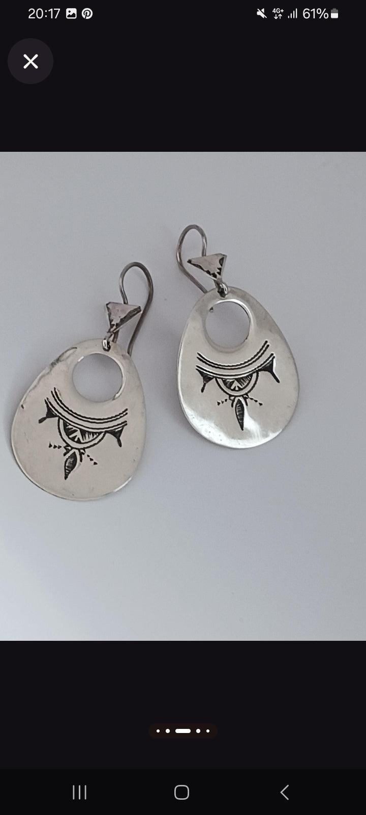 Boucles d'oreilles touareg en argent massif