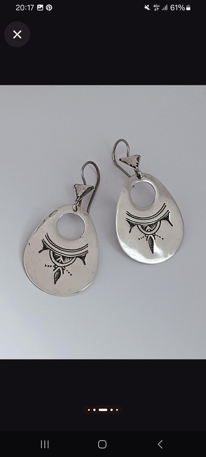Boucles d'oreilles touareg en argent massif