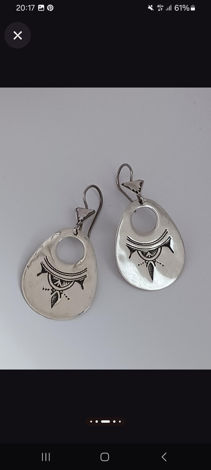 Boucles d'oreilles touareg en argent massif