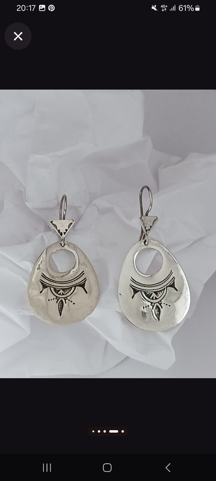 Boucles d'oreilles touareg en argent massif