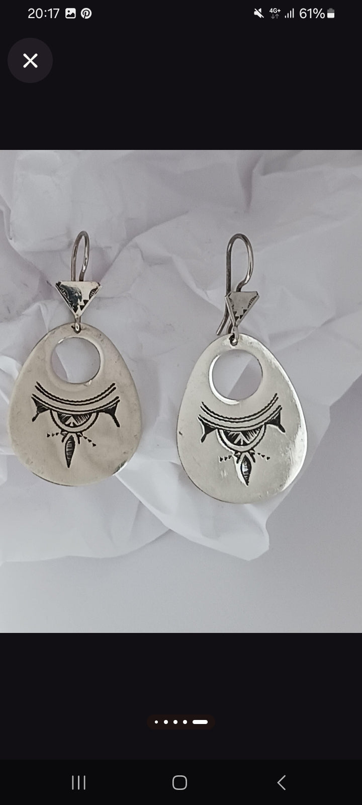 Boucles d'oreilles touareg en argent massif
