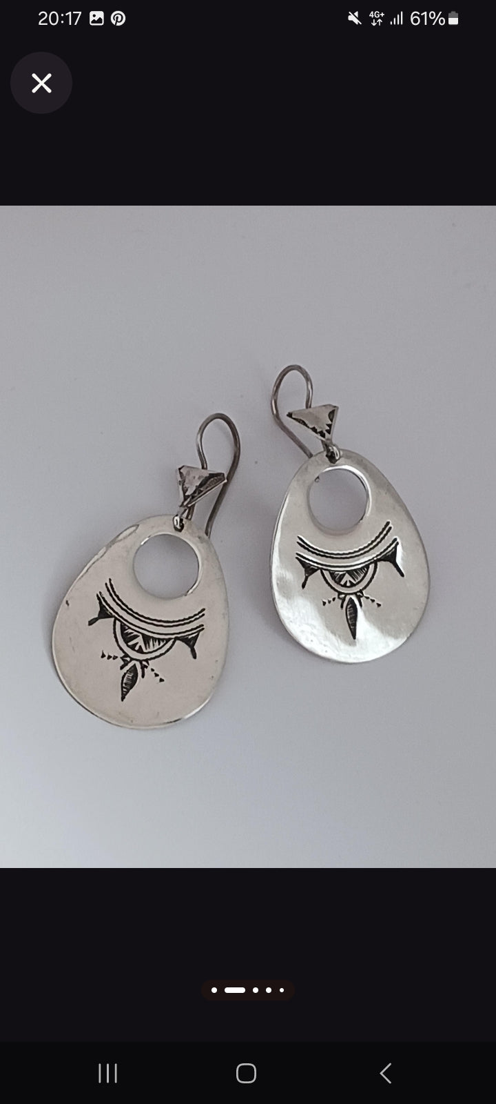 Boucles d'oreilles touareg en argent massif