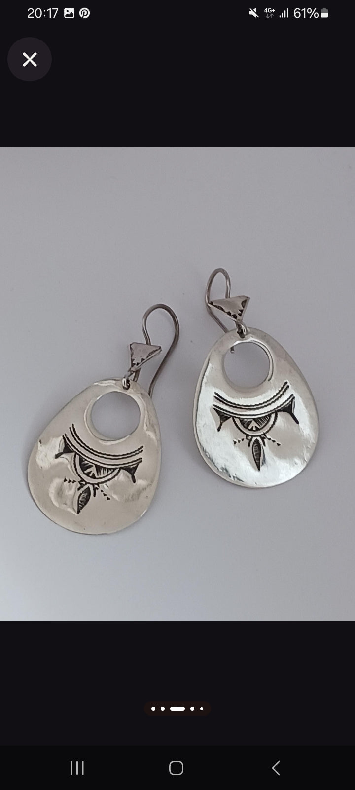 Boucles d'oreilles touareg en argent massif