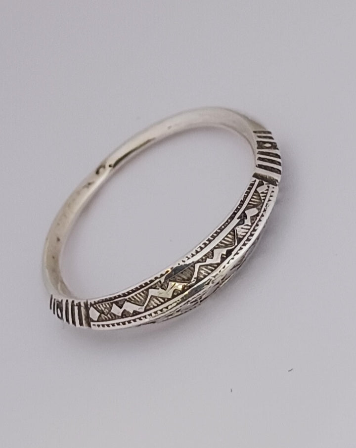 Bague touareg en argent massif