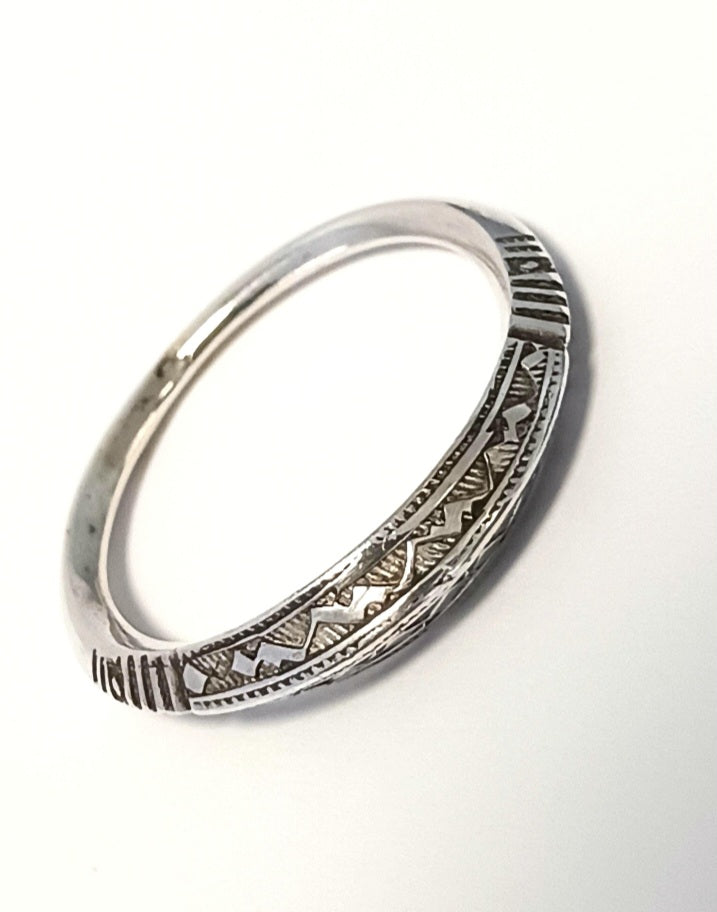 Bague touareg en argent massif