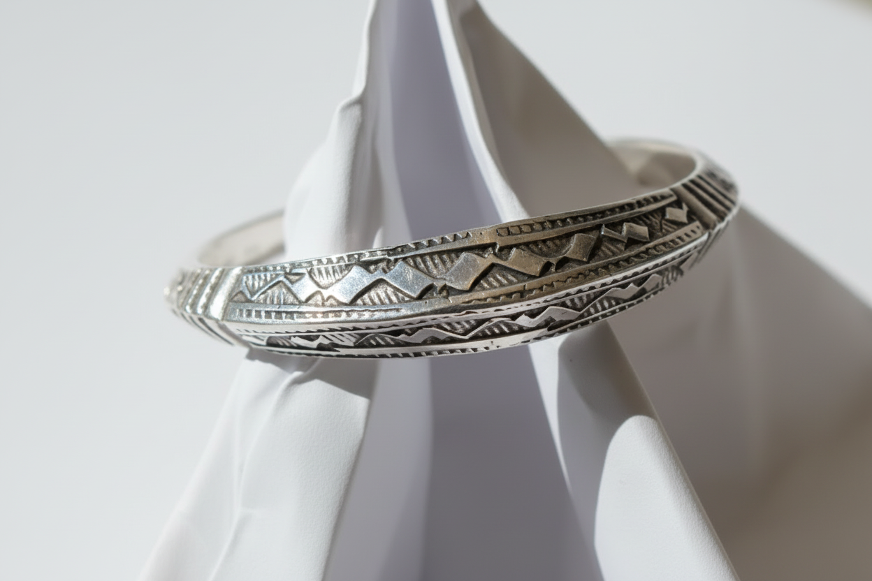 Bague touareg en argent massif