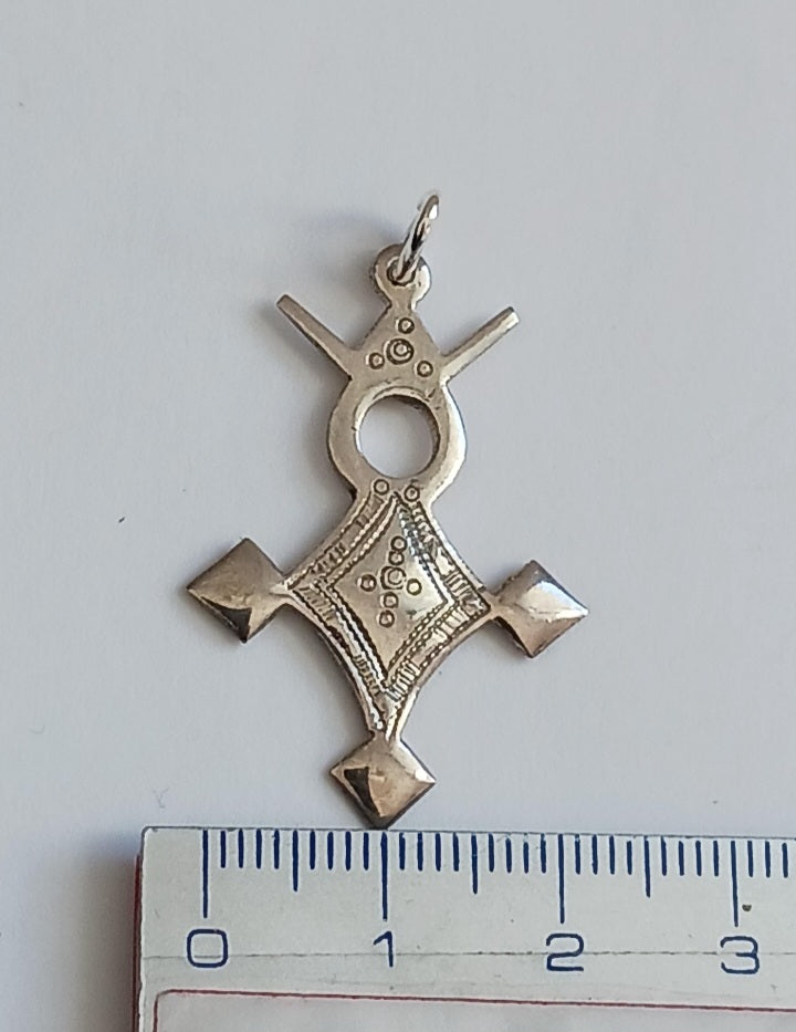 Collier Croix touareg en argent massif