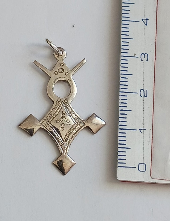 Collier Croix touareg en argent massif