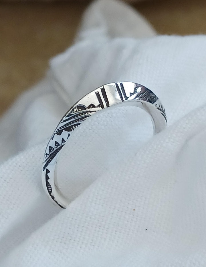 Bague touareg en argent massif