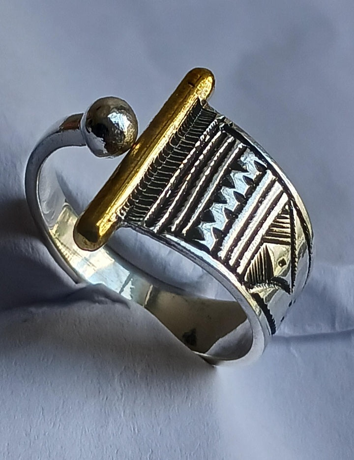 Bague touareg en argent massif