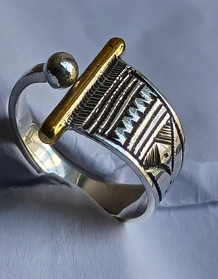 Bague touareg en argent massif