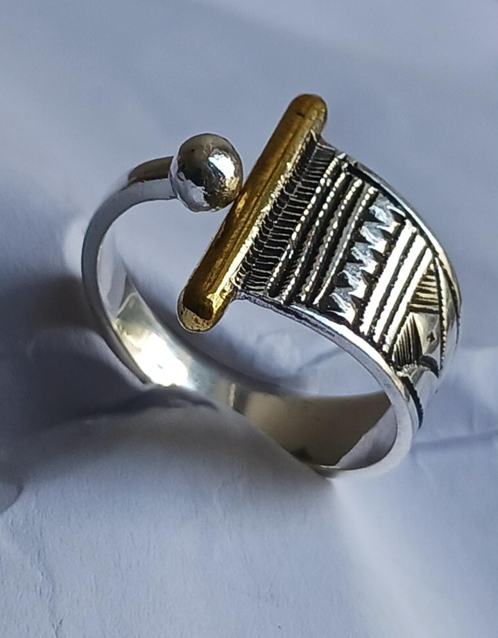 Bague touareg en argent massif
