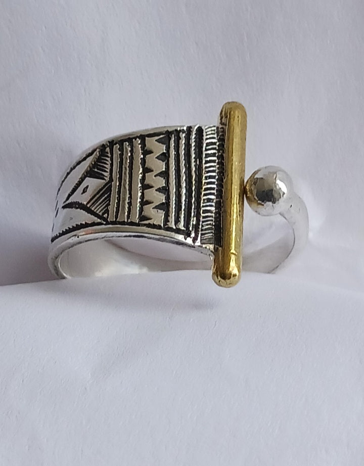Bague touareg en argent massif