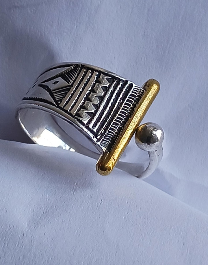 Bague touareg en argent massif