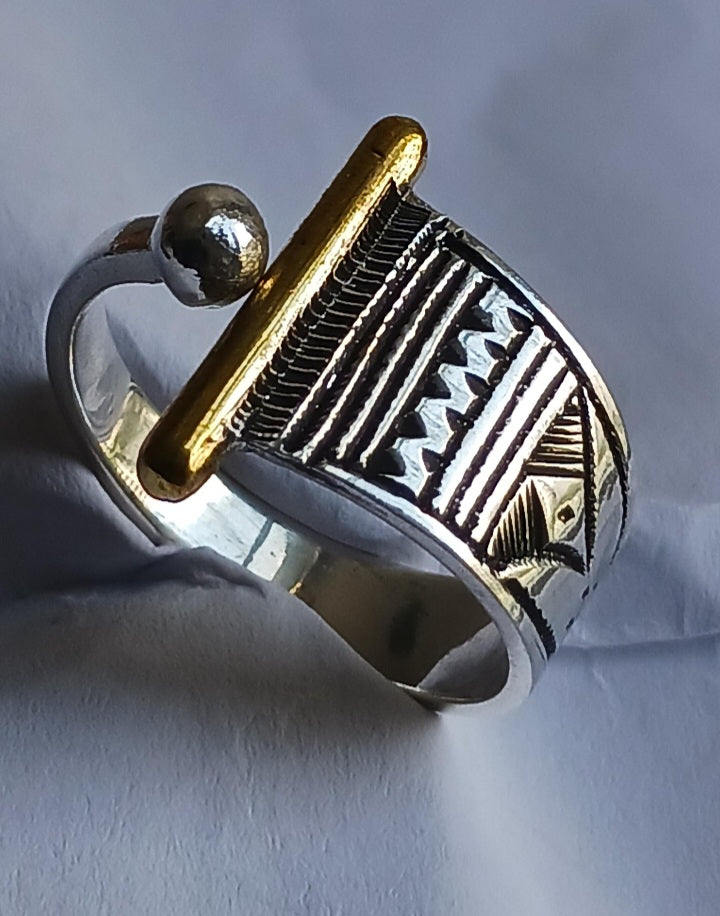 Bague touareg en argent massif