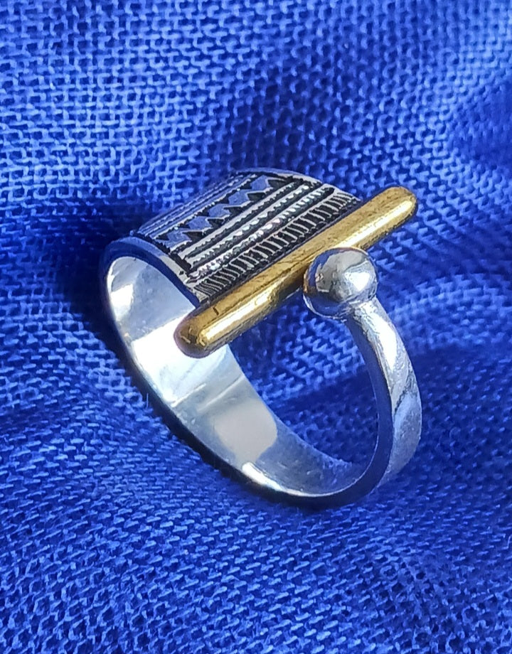 Bague touareg en argent massif