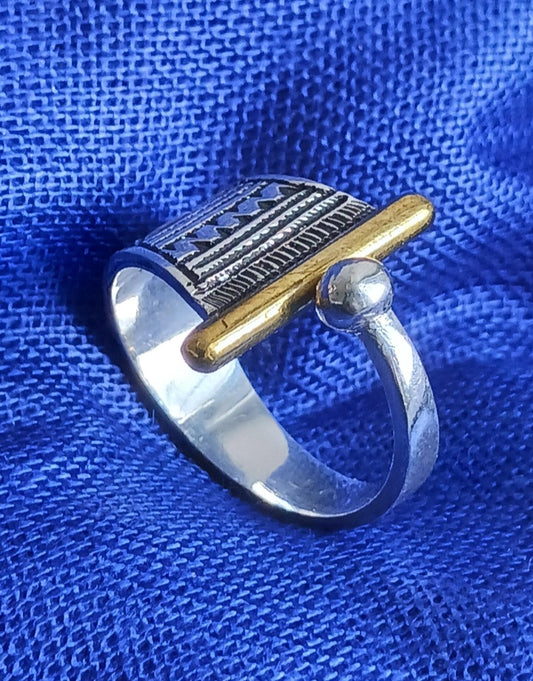 Bague touareg en argent massif