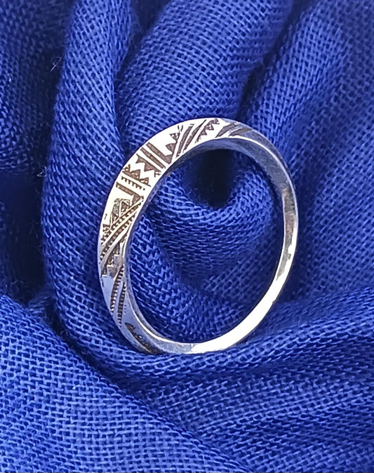 Bague touareg en argent massif
