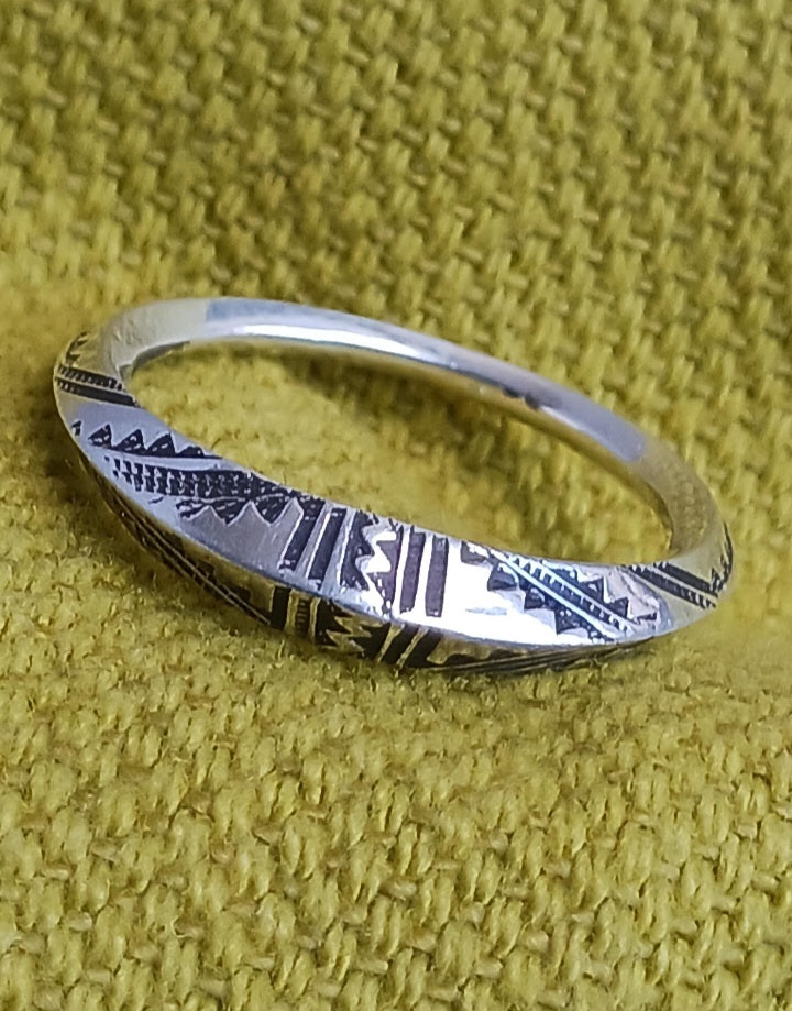 Bague touareg en argent massif