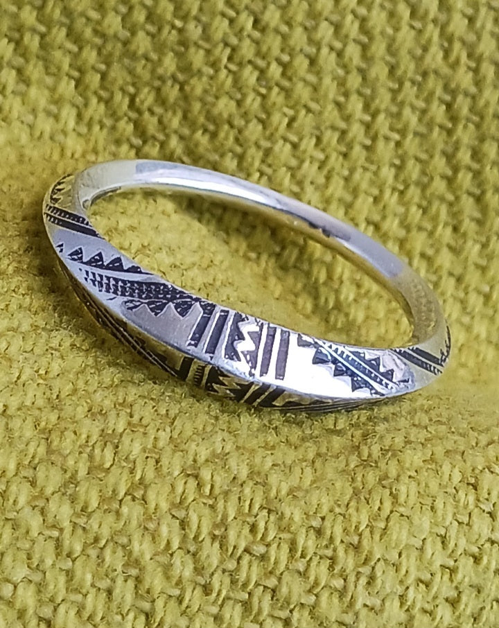 Bague touareg en argent massif