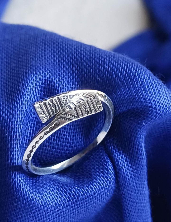 Bague touareg en argent massif