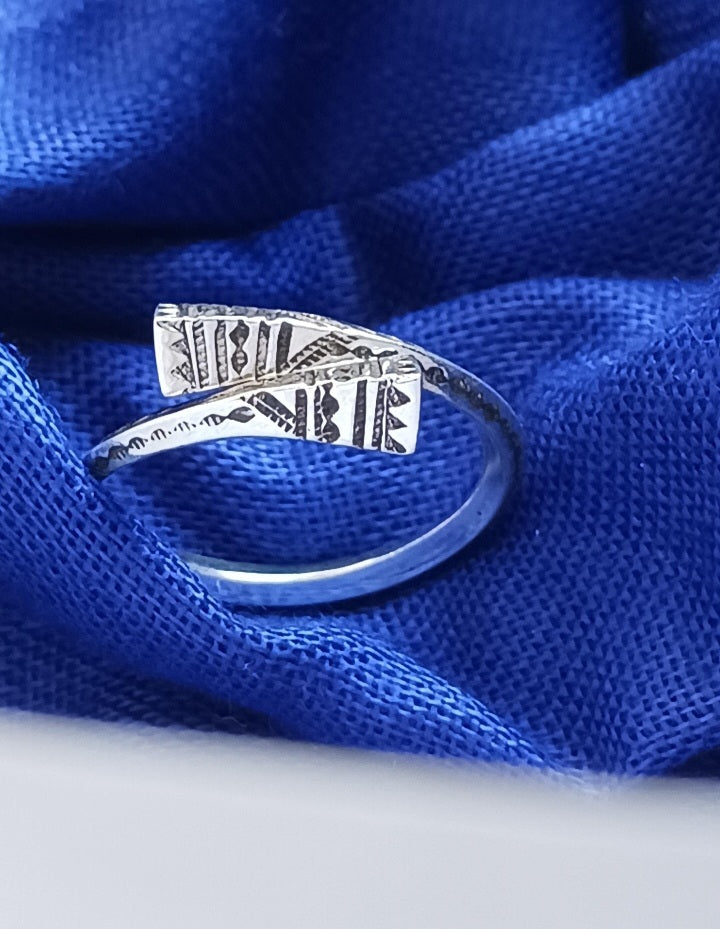 Bague touareg en argent massif