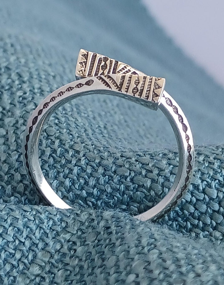 Bague touareg en argent massif