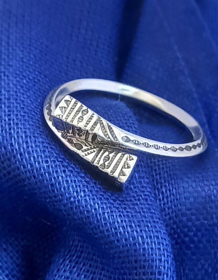 Bague touareg en argent massif