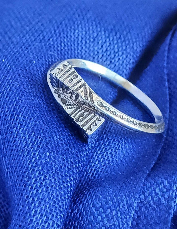 Bague touareg en argent massif