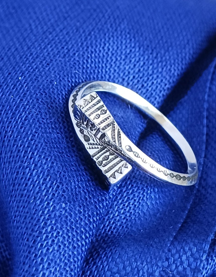 Bague touareg en argent massif