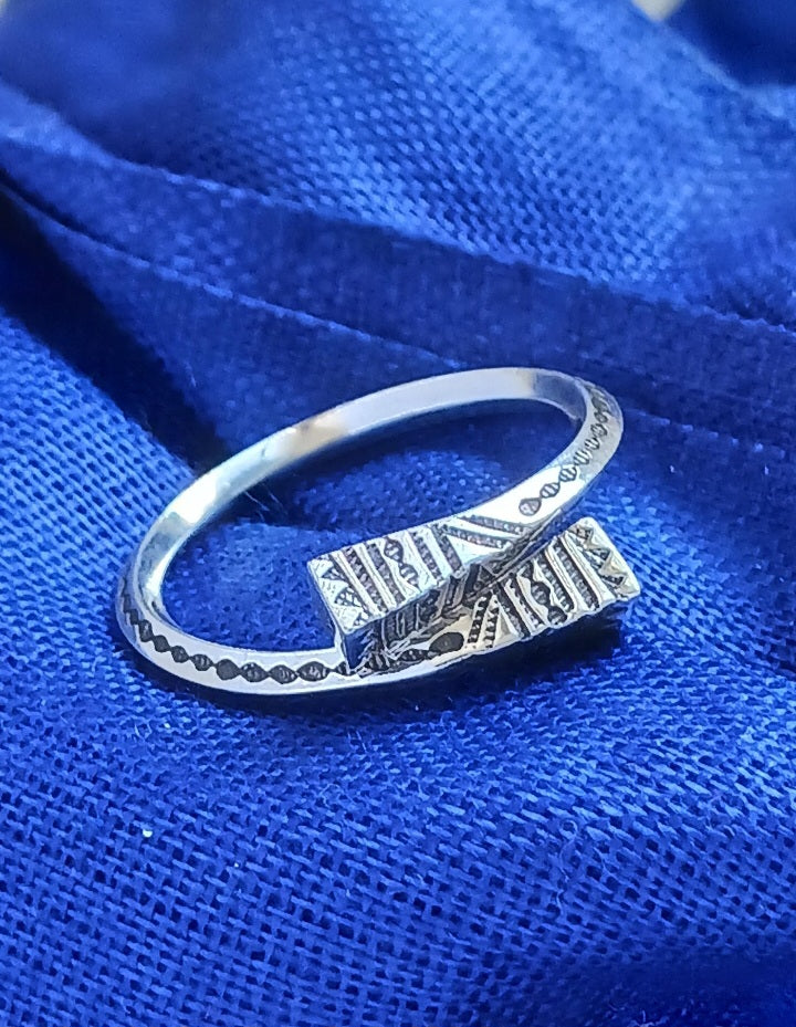 Bague touareg en argent massif