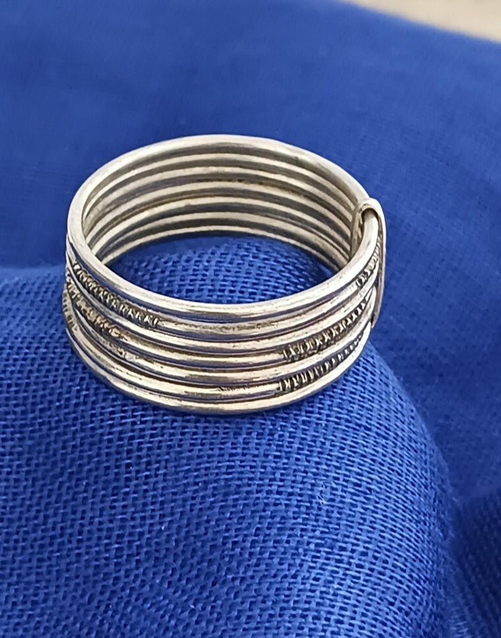 Bague touareg en argent massif