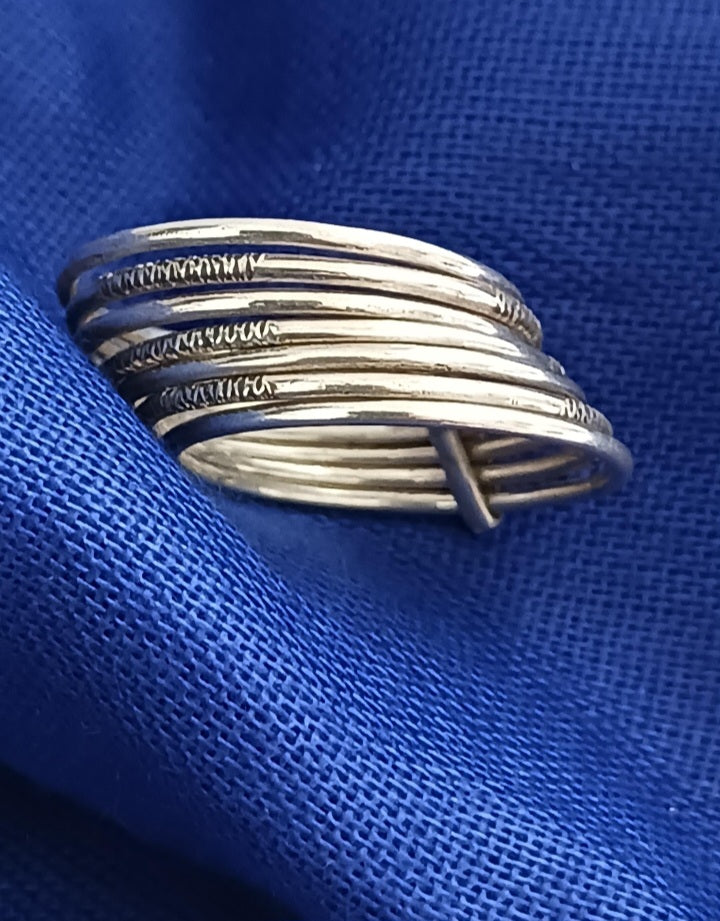 Bague touareg en argent massif