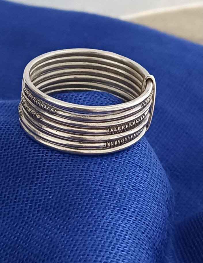 Bague touareg en argent massif