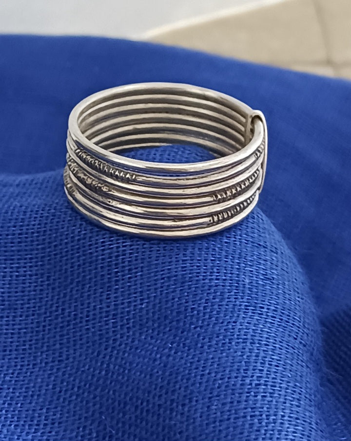 Bague touareg en argent massif