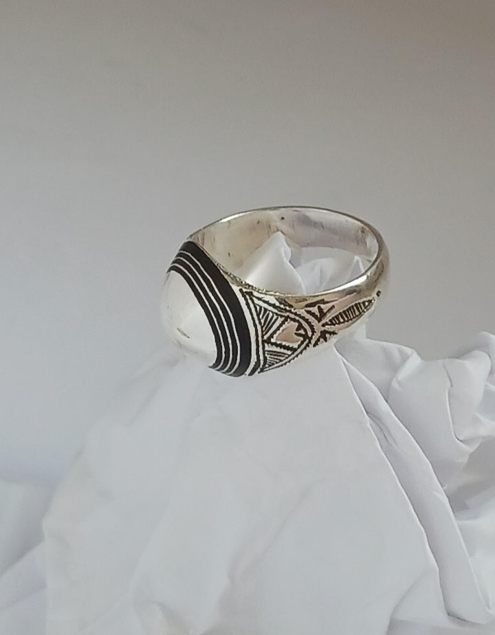 Bague touareg en argent massif
