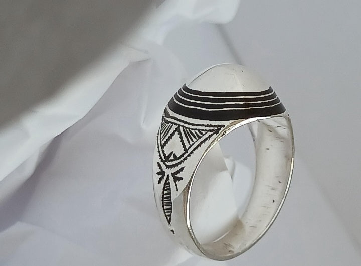 Bague touareg en argent massif