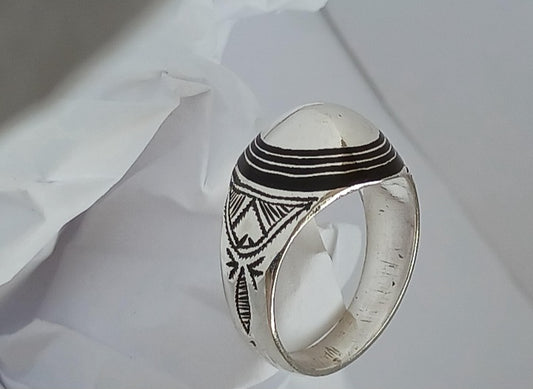 Bague touareg en argent massif
